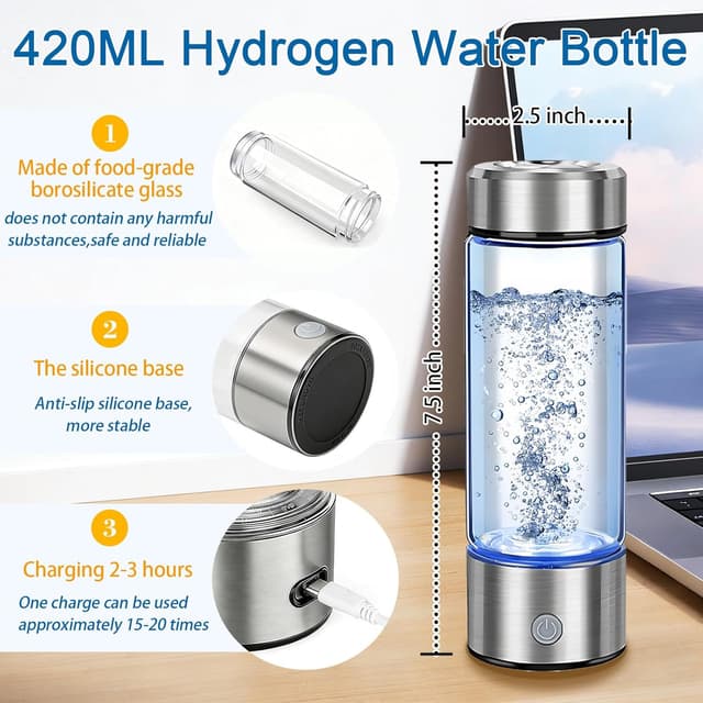 Detalle 2 de Hydrogen Water Bottle Generator