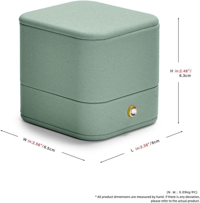 Thumbnail 1 de Papten Caja para Anillos y Joyas de Boda 💍 Verde