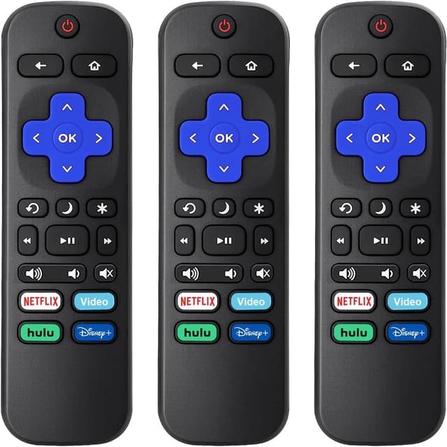 Detalle de (3 Pack) Replacement Remote for Roku TV Remotes — Plug and Play Replacement for Onn, Hisense, TCL, Westinghouse, Sharp, Philips, Element