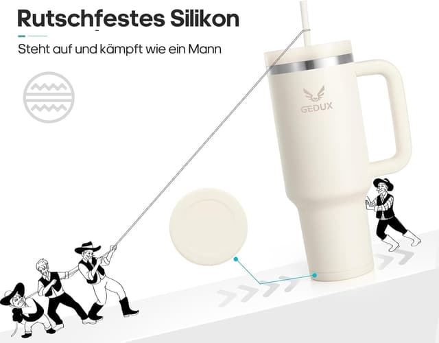 Detalle 2 de Gedux Trinkflasche mit Strohhalm 1,2 l