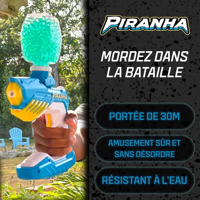 Detalle 2 de Gel Blaster Piranha — pistolet à billes d’eau résistant aux éclaboussures (jouet pour 14 ans et plus)
