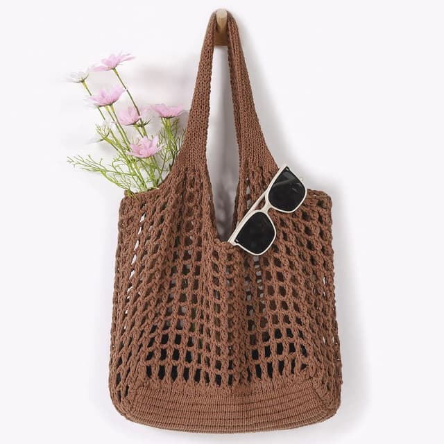 Thumbnail 6 de WantGor Crochet Mesh Tote Bag for Beach & Shopping (Foldable Hobo Style)
