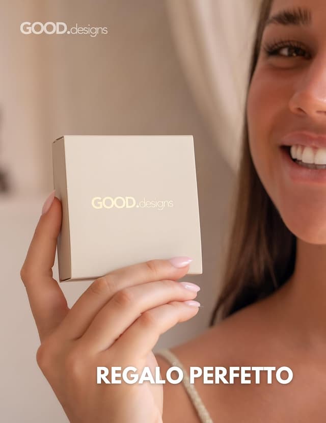 Detalle 2 de GD GOOD.designs Collana di perle con pietre naturali 4 mm, regolabile 40–45 cm, placcatura oro 18K