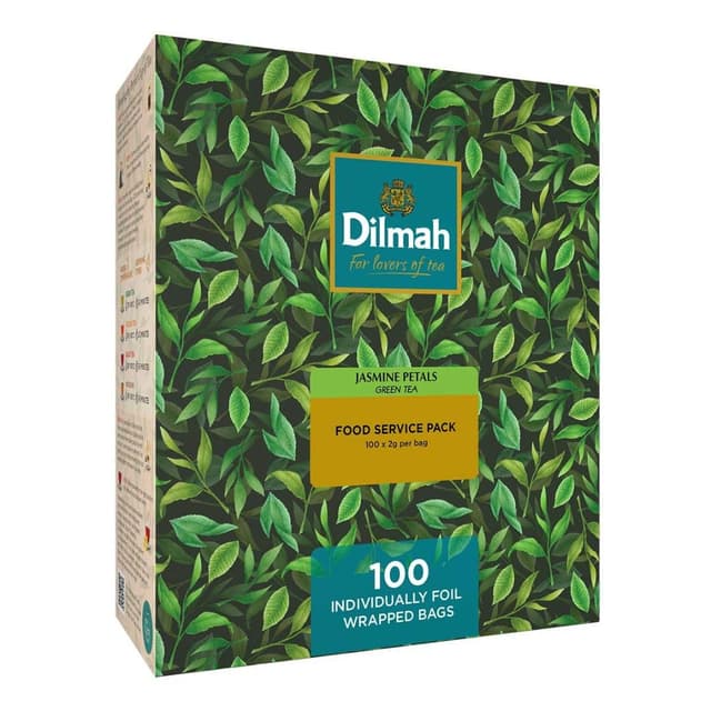 Detalle de Dilmah Jasmin Grüner Tee im 100er Teebeutel-Set (150 g) – mild & blumig