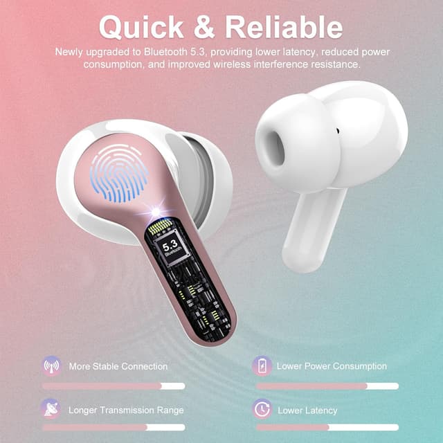 Detalle 2 de Wireless Earbuds Bluetooth 5.4, 48H battery