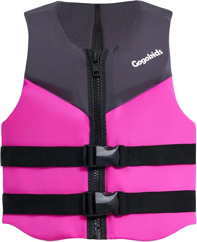 Detalle de Gogokids Youth Swim Vest (50–90 lbs & 75–125 lbs) — Soft 3D Neoprene Swim Jacket for Kids & Teens