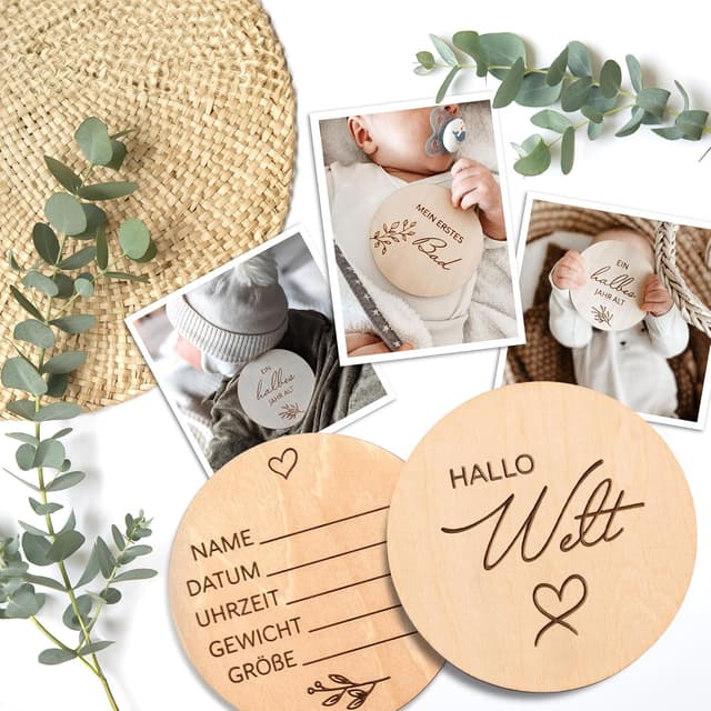 Detalle 1 de Holz Meilensteinkarten Baby 30-teilig