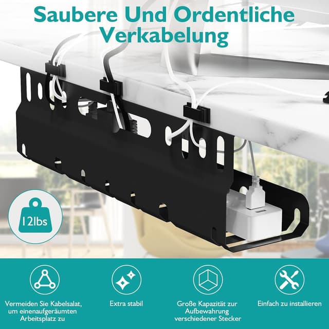 Detalle de 2TLG Kabelkanal 43 cm Schreibtisch 🔌