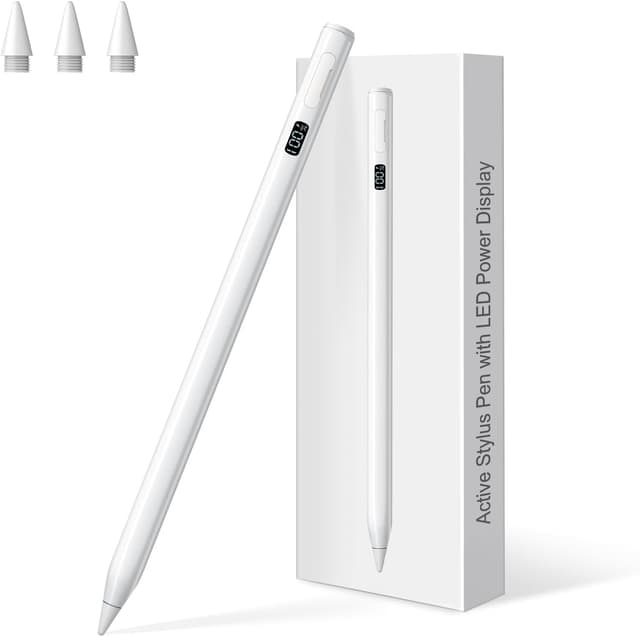 Detalle de MEKO Pencil for iPad (2018-2025) with Digital Power Display and USB‑C fast charging