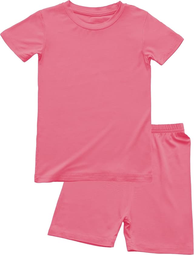Detalle de TongKiKi Baby 2T-10Y Toddler 2-Piece Short Sleeve Shirt & Pants Set (Soft Comfy)