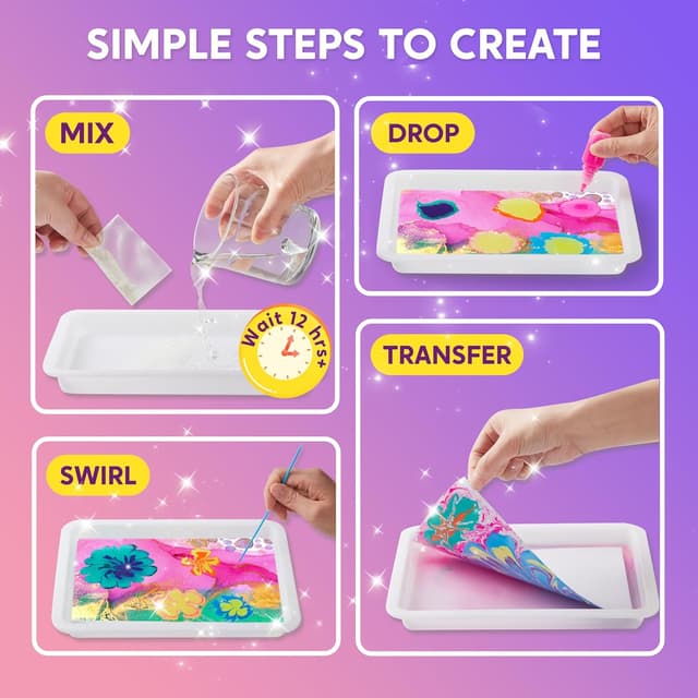 Detalle 2 de Klever Kits marbling paint art kit 6+