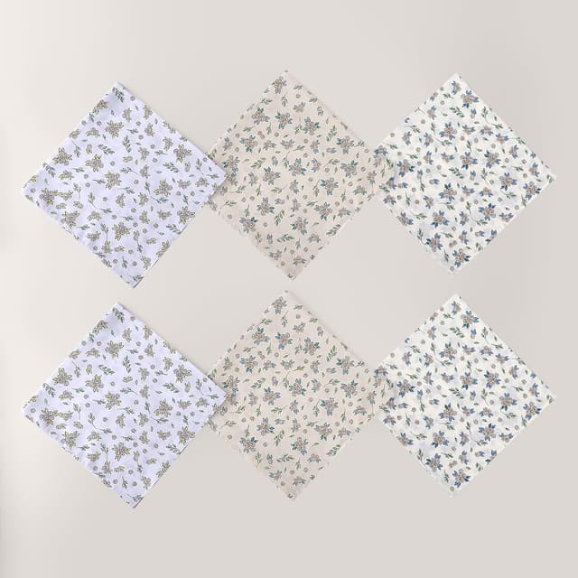 Thumbnail 4 de Mouchoirs HOULIFE à fleurs vintage
