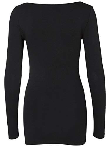 Detalle 1 de VERO MODA Maxi My Soft – T-shirt femme à manches longues noir (Small/S)