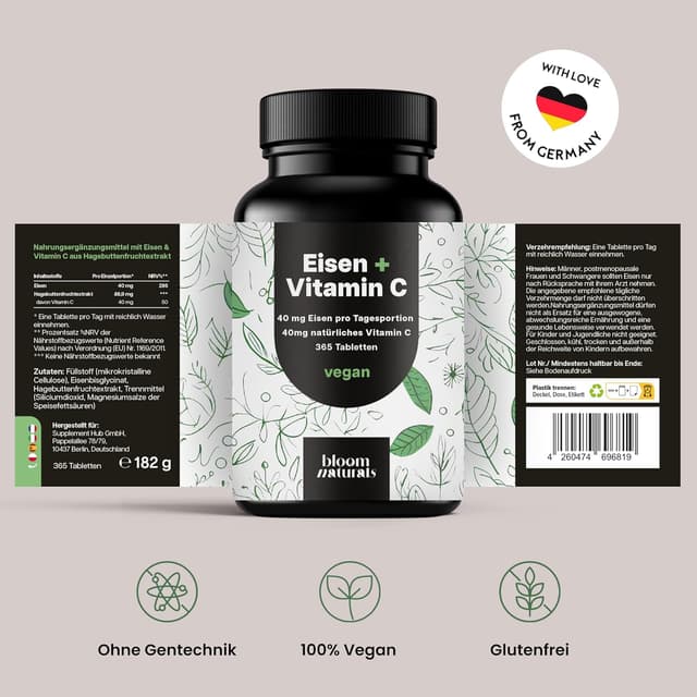 Thumbnail 6 de Eisentabletten Eisenbisglycinat mit Vitamin C 365