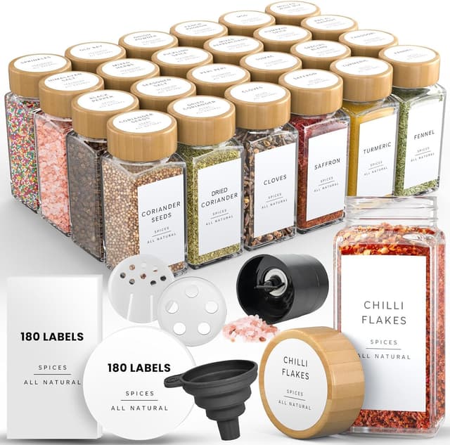 Imagen de Livabl Glass Spice Jars 120ml — 24 pack 🧂 en OfertitasTOP