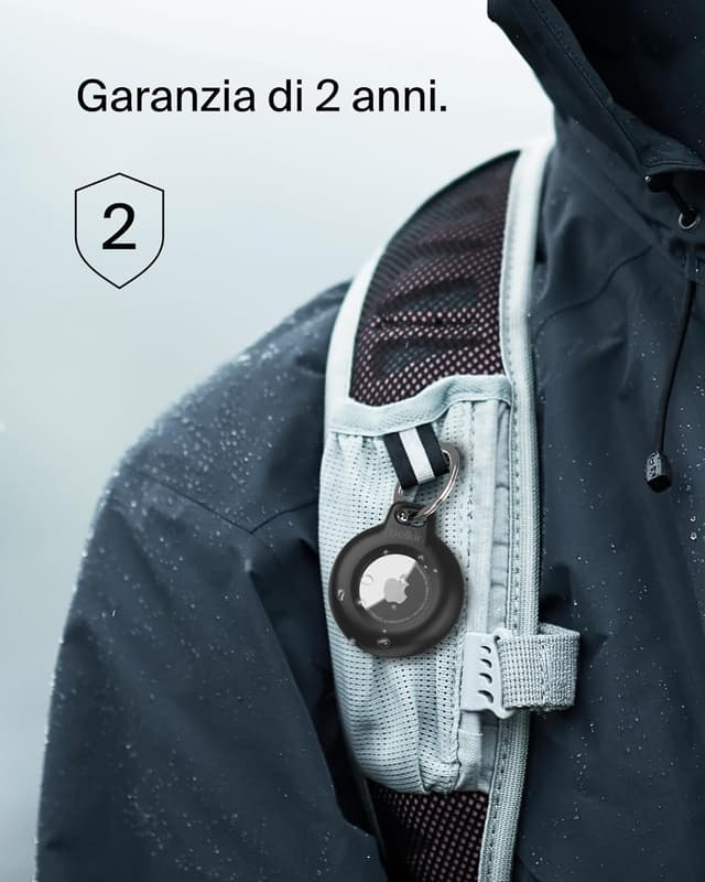 Detalle 2 de Belkin Secure Holder impermeabile con anello portachiavi per Apple AirTag (custodia protettiva) – Nero