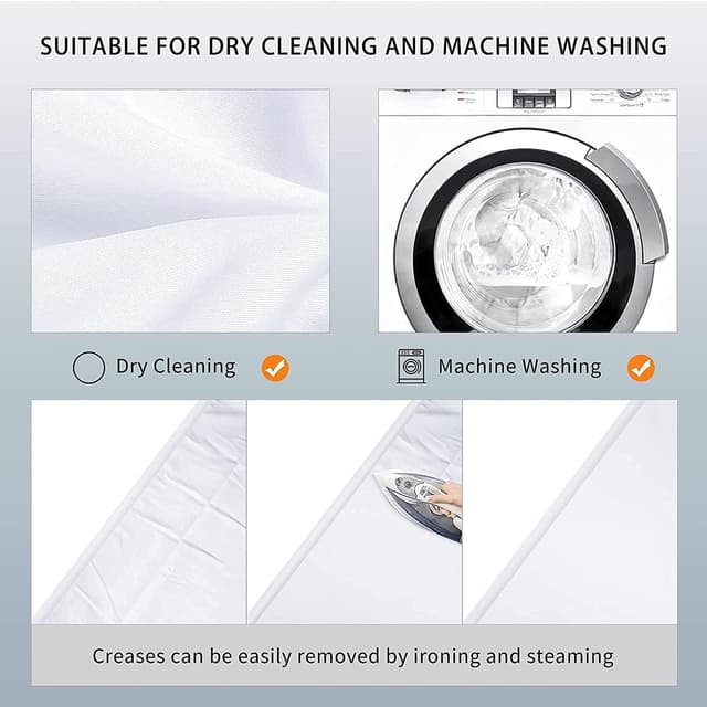 Detalle de Vevelux White 3 x 3.6 m (10 x 12 ft) Polyester Photography Backdrop with Spring Clamps & Anti-Wrinkle Clips