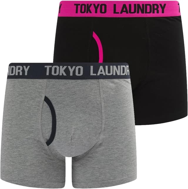 Detalle de Tokyo Laundry Men’s 2 Pack Gift Box Stretch Cotton Boxer Shorts Set