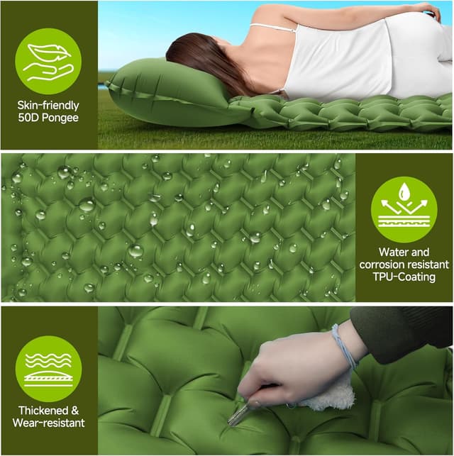 Detalle de FORRINX Materassino da campeggio autogonfiante per 2 persone 200 x 130 cm ultraleggero
