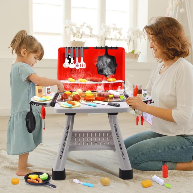 Thumbnail 6 de CUTE STONE BBQ Grill Playset for Kids (Age 3+) with lights, sound and smoke effect