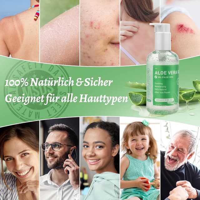 Thumbnail 6 de Aloe Vera Gel 280 ml natürliche Feuchtigkeitscreme