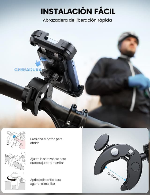 Thumbnail 3 de Lamicall Soporte Móvil Bicicleta 360°