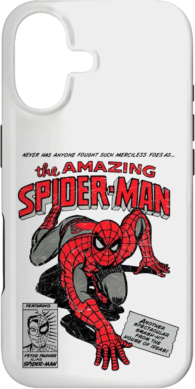 Detalle de Custodia per iPhone 17 Spider-Man fumetto retrò