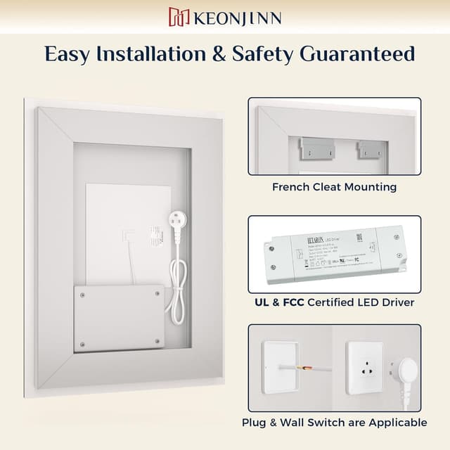 Thumbnail 6 de Keonjinn LED Bathroom Mirror 24x32