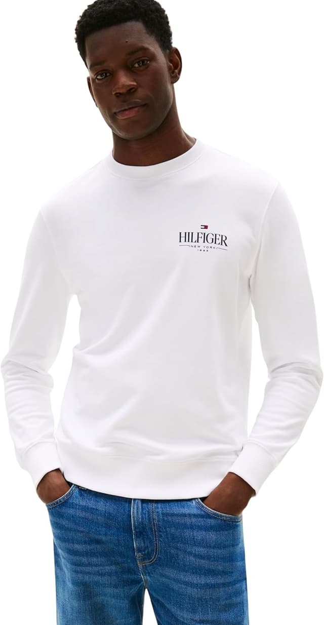 Detalle de Tommy Hilfiger Men’s Regular Fit Stacked Sweatshirt
