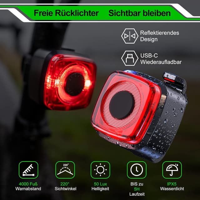 Thumbnail 4 de Victagen LED Fahrradlicht Set