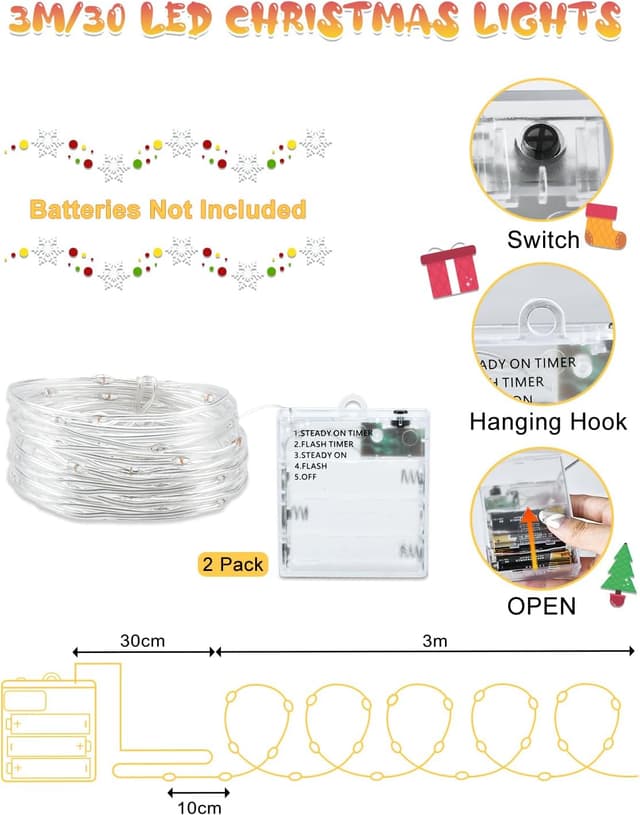 Thumbnail 5 de Dalugo Lichterkette 5 Modi 3m 30 LEDs