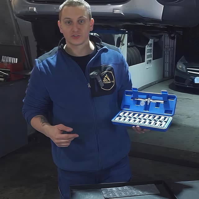 Detalle de CCLIFE kit bouchon de vidange 21 pièces en entraînement 3/8" avec poignée coulissante