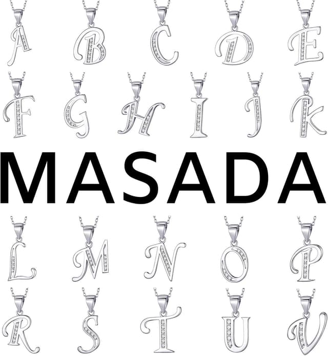 Thumbnail 6 de MASADA Collana Lettera Argento 925 46 cm