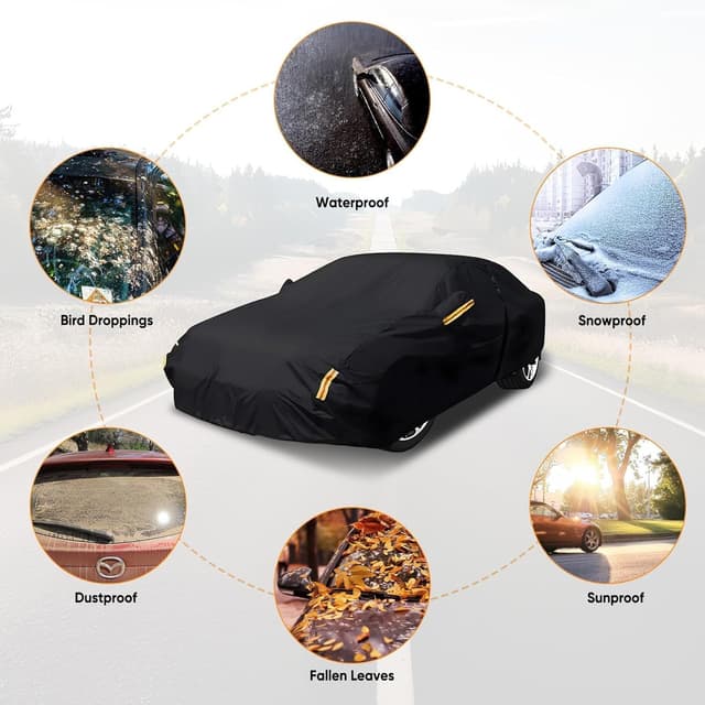 Thumbnail 6 de NEVERLAND Sedan Car Cover Waterproof Heavy Duty All-Weather Protection (183'' L x 70'' W x 59'' H)