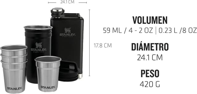 Thumbnail 1 de Stanley Adventure Pre-Party Vasos y Petaca Set Acero Inoxidable🥃