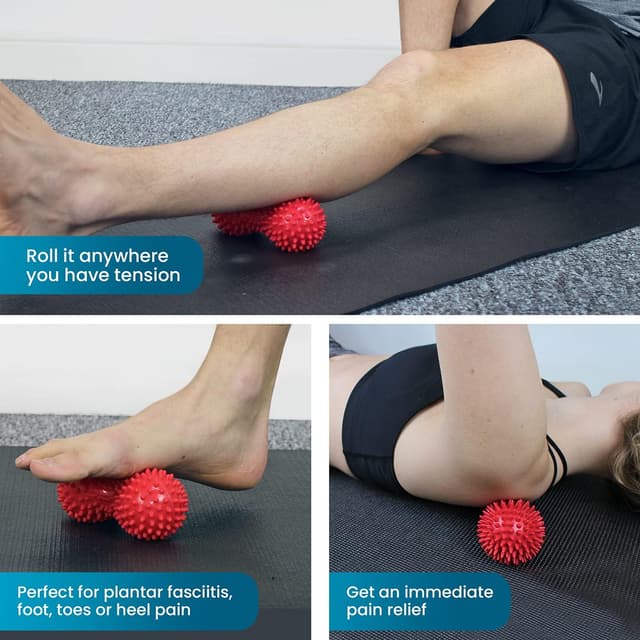 Detalle 2 de Beenax Spiky Massage Ball Roller Set for plantar fasciitis and deep tissue relief