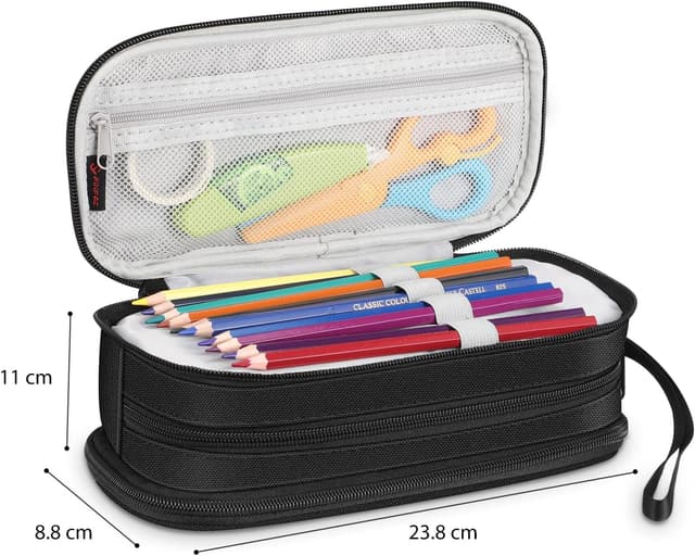 Thumbnail 4 de FINPAC Federmäppchen Federtasche - Große Kapazität Mäppchen mit 3 Fächer Stiftetasche Schlamperbox Bleistifttasche Schulmäppchen für Schule & Büro, Don't Touch
FINPAC Federmäppchen Federtasche - Große Kapa…