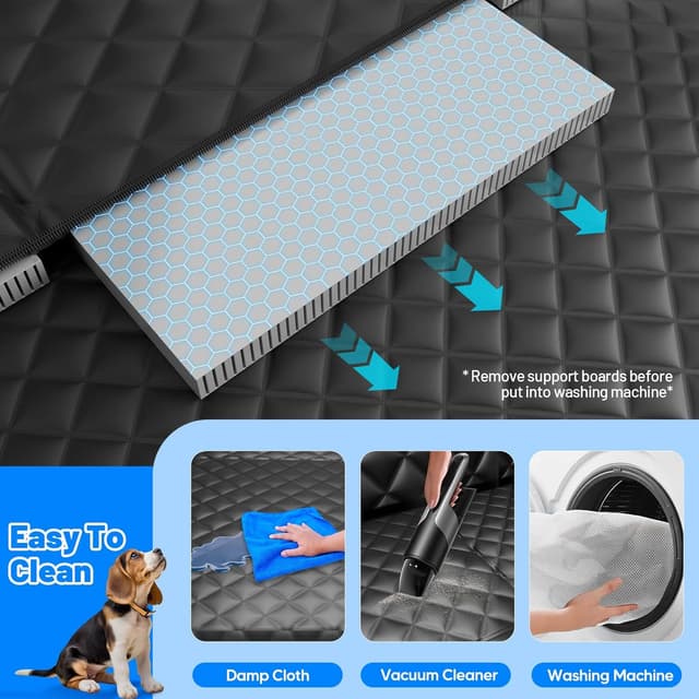 Thumbnail 4 de Dog Car Seat Cover Hard-Bottom Hammock 400 lbs