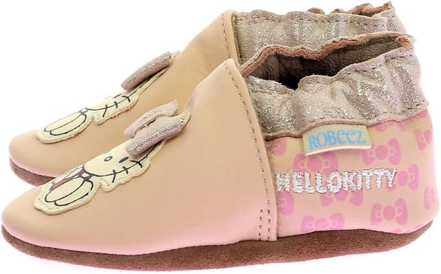 Detalle de Robeez Kittystand chausson d’intérieur en cuir souple pour fille