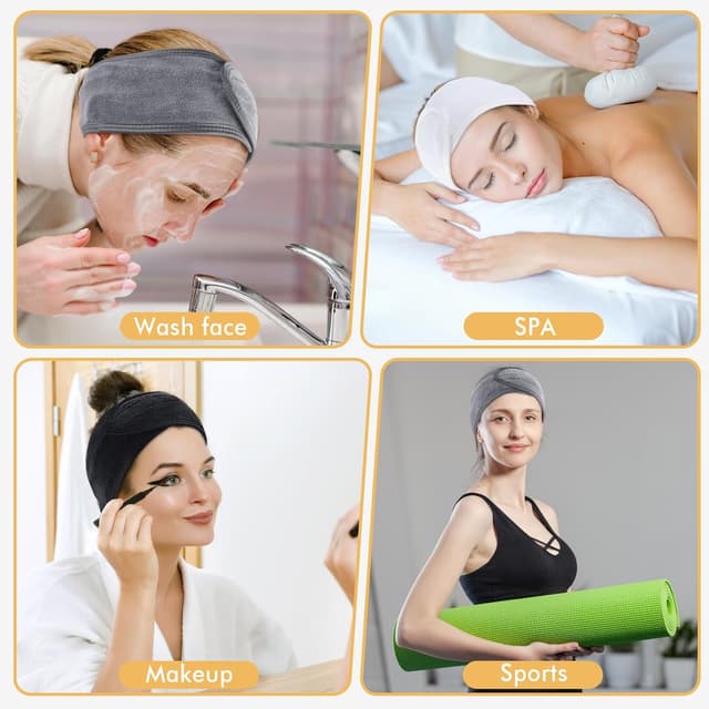 Detalle 2 de Sinland Haarband-Set für Make-up 3-teilig