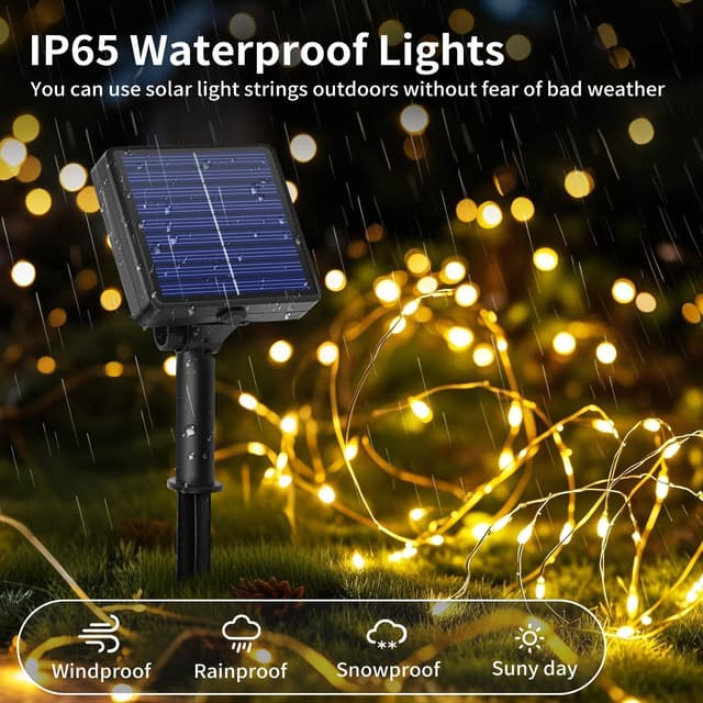Thumbnail 4 de Hoteril Guirnaldas LED Solares para Exterior 🌟 17M 150 LEDs