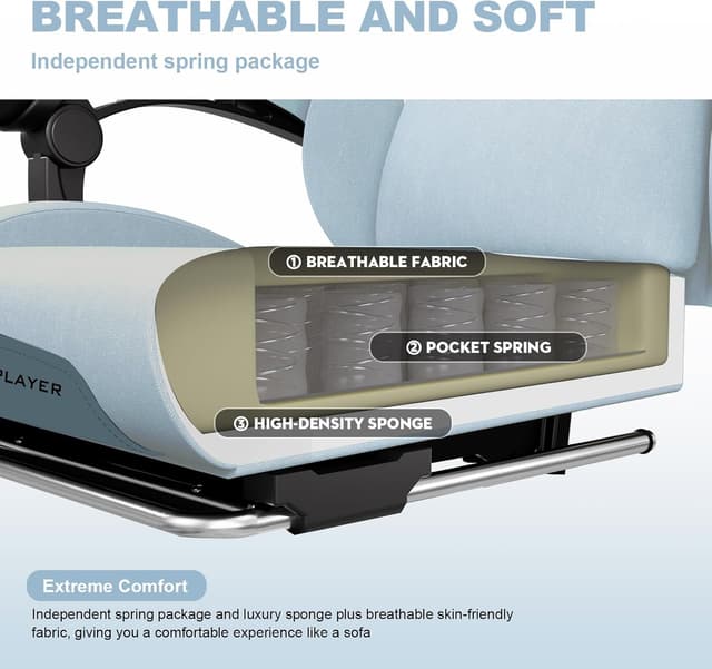 Thumbnail 4 de GTPLAYER Sedia da gioco grigio 150 kg