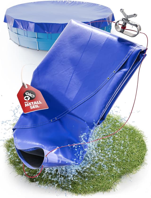 Detalle de LAINFELD bâche piscine 420 cm bleu/noir