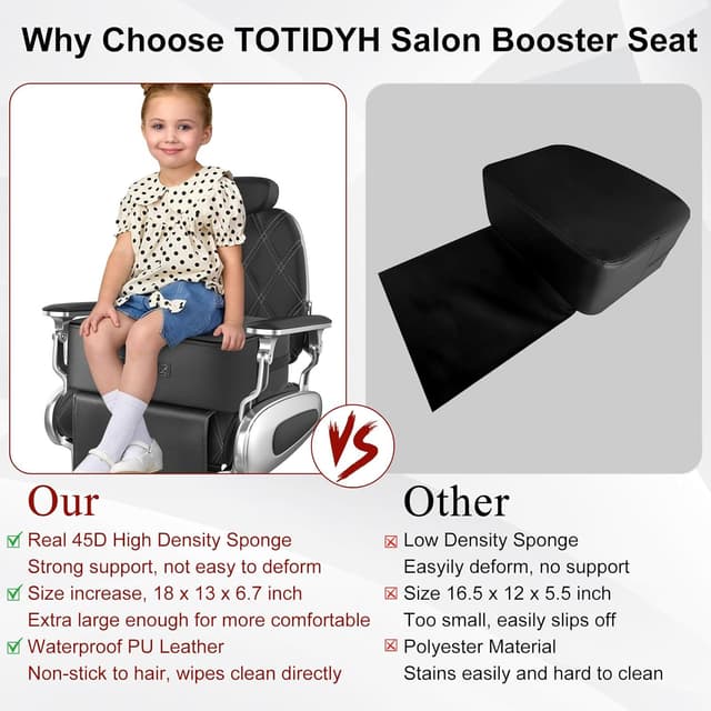 Thumbnail 5 de TOTIDYH Barber Booster Seat 18x13x6.7in