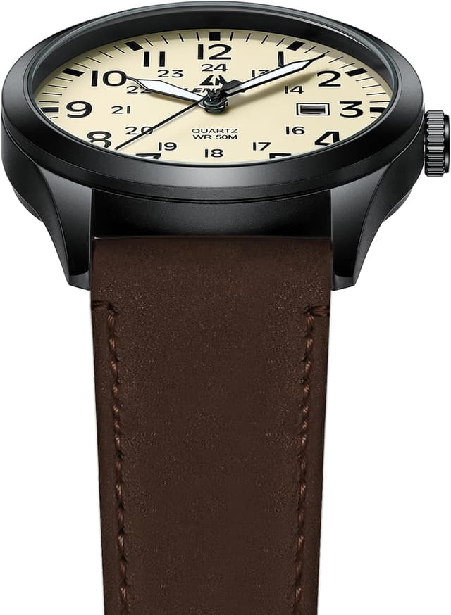 Detalle 2 de LN LENQIN Militär-Armbanduhr 42 mm