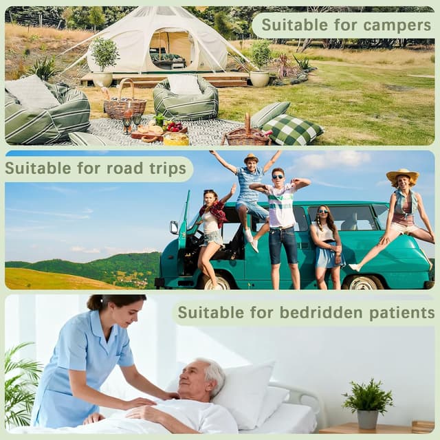 Detalle de 2 x 1000ml Male Urine Bottles (Unisex) with Female Adapter, Screw Lid & Cleaning Brushes