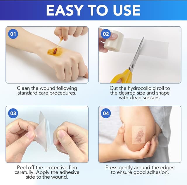 Thumbnail 4 de Hydrocolloid Roll 5cm x 150cm for wound care 🩹