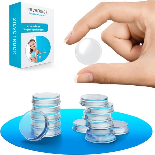 Detalle de SilverRack fermaporta adesivo 6 pezzi