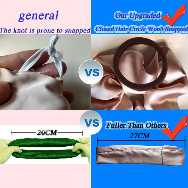 Thumbnail 3 de FZHGVML Große Seiden Scrunchies 7er Set