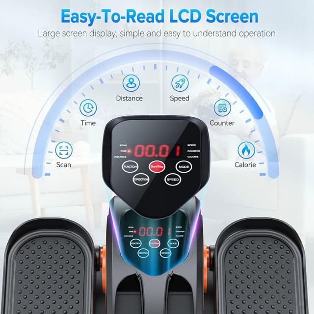 Detalle 2 de GUGTTR Under Desk Elliptical Machine 12-speed